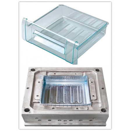 Plastic refrigerator drawer